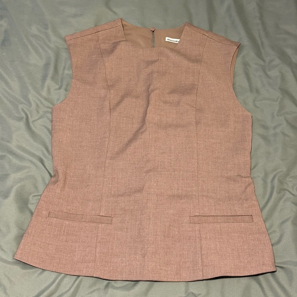 Abercrombie High-neck Tailored Top Brown